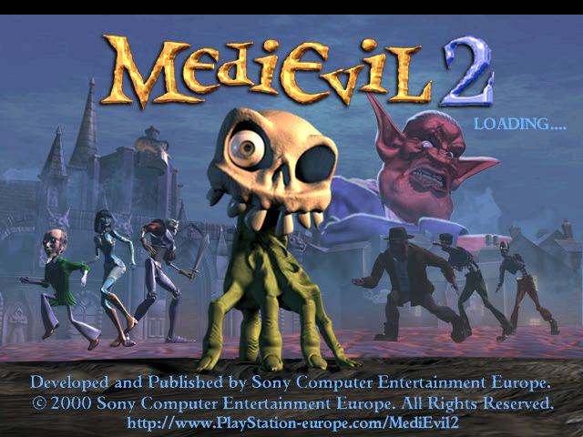 Medievil II title screen for Playstation